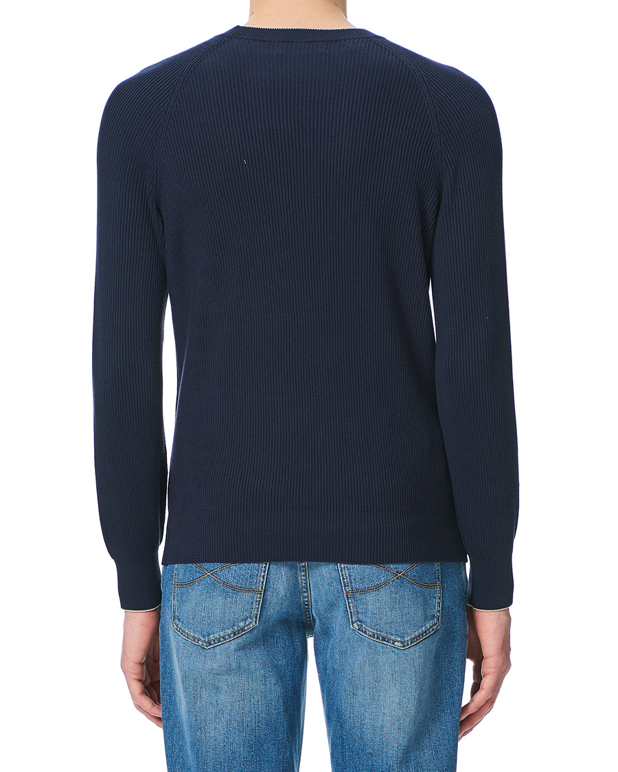 Men | Sweaters & Knitwear | Brunello Cucinelli | Rib Stitch Navy