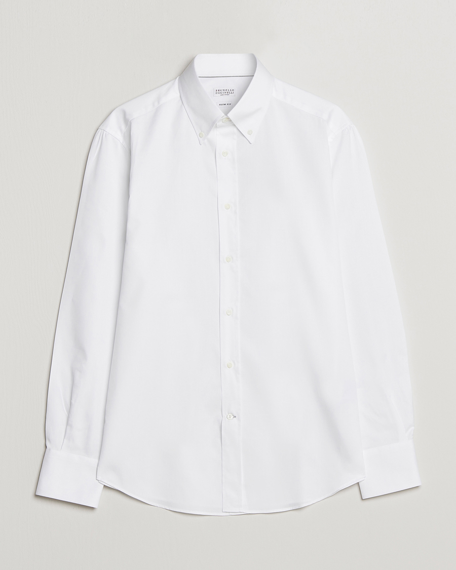 Men | Shirts | Brunello Cucinelli | Slim Fit Button Down Shirt White