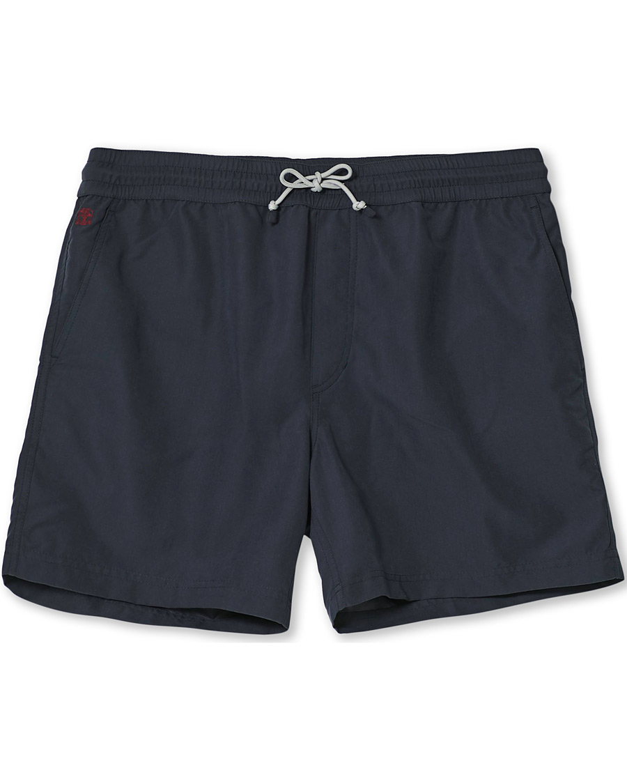 Men | Swimwear | Brunello Cucinelli | Drawstring Swim Trunks Navy