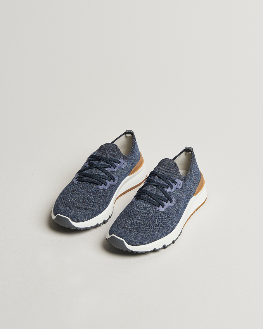 Men | Brunello Cucinelli Mesh Running Sneakers Dark Blue | Brunello Cucinelli | Mesh Running Sneakers Dark Blue