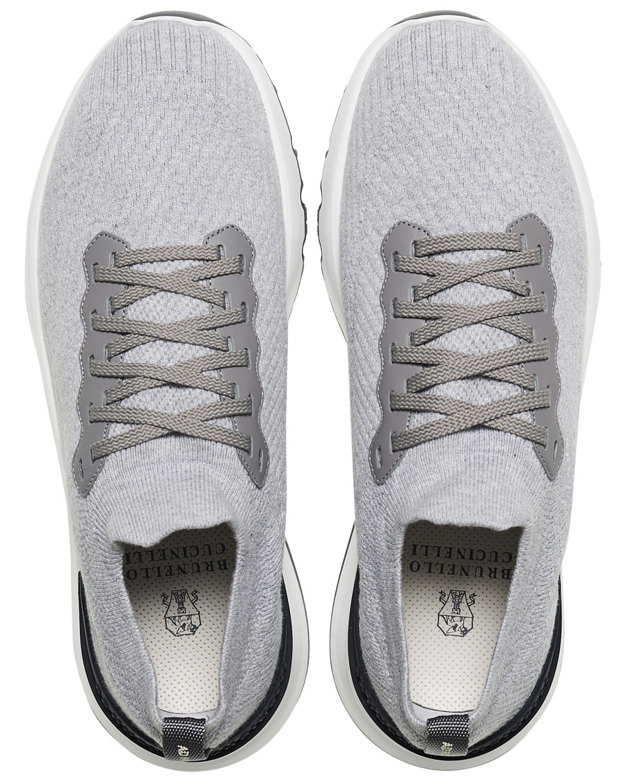 Men | Brunello Cucinelli Mesh Running Sneaker Light Grey | Brunello Cucinelli | Mesh Running Sneaker Light Grey