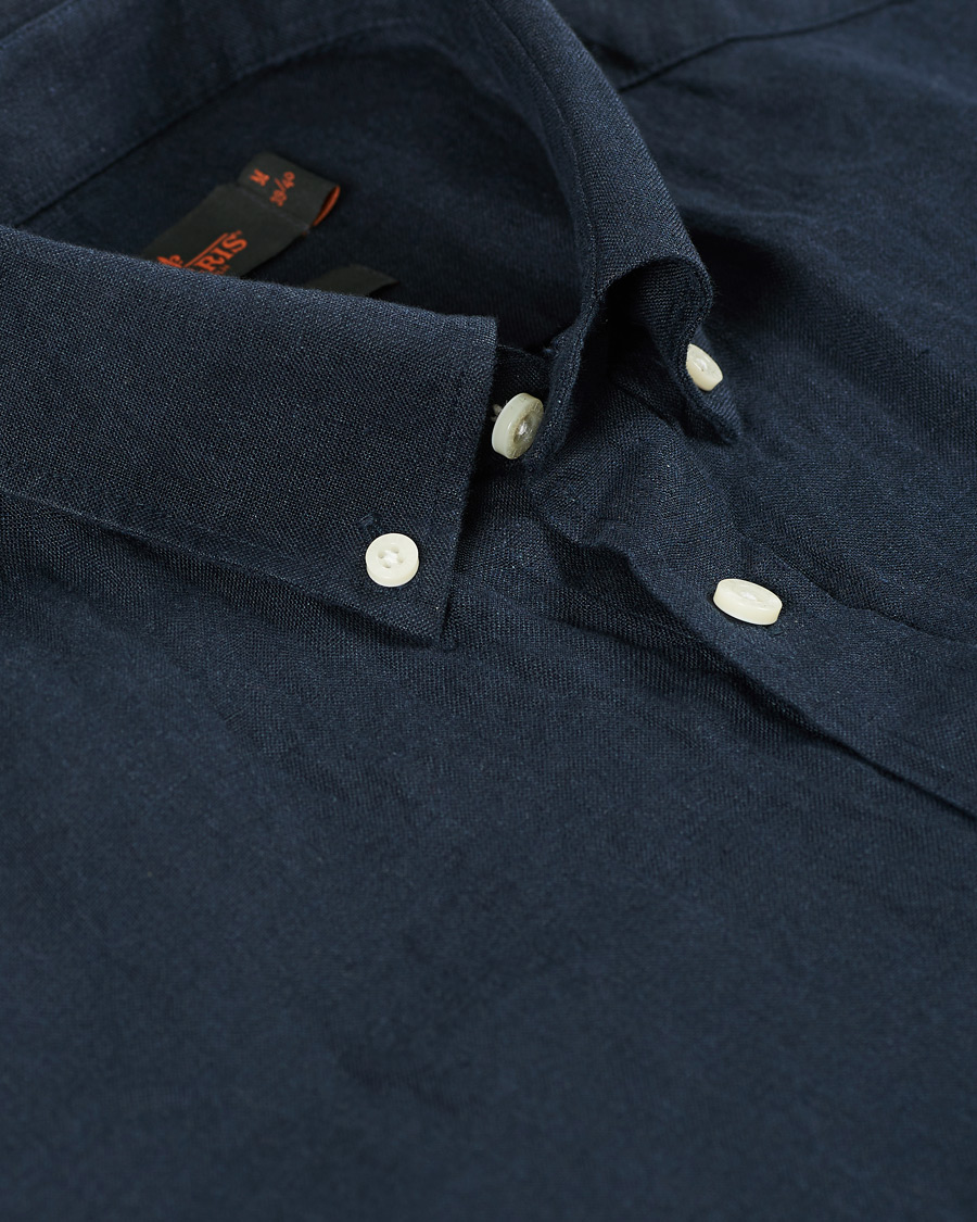 Men | Shirts | Morris | Douglas Linen Shirt Dark Navy