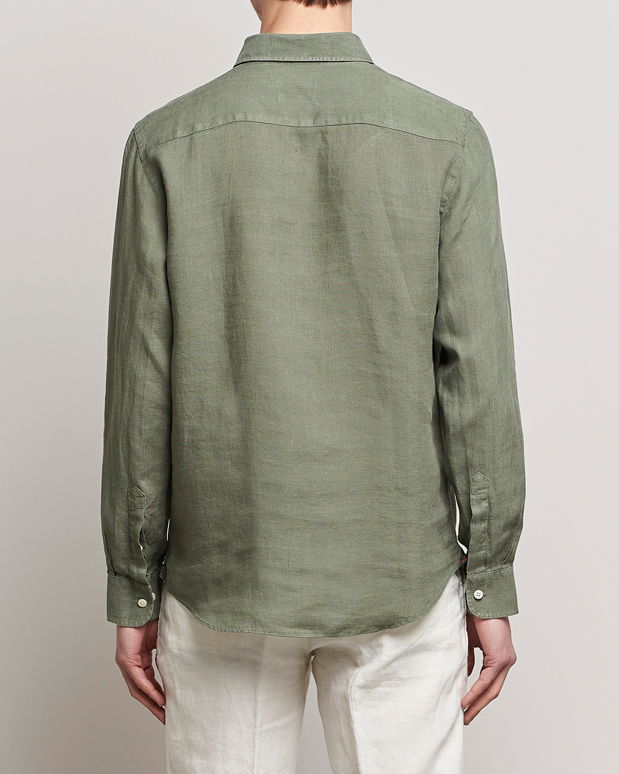Men | Shirts | Morris | Douglas Linen Button Down Shirt Olive