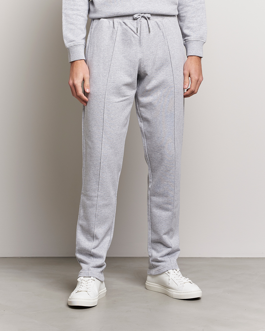 Men | Trousers | Stenströms | Cotton Jersey Pants Grey