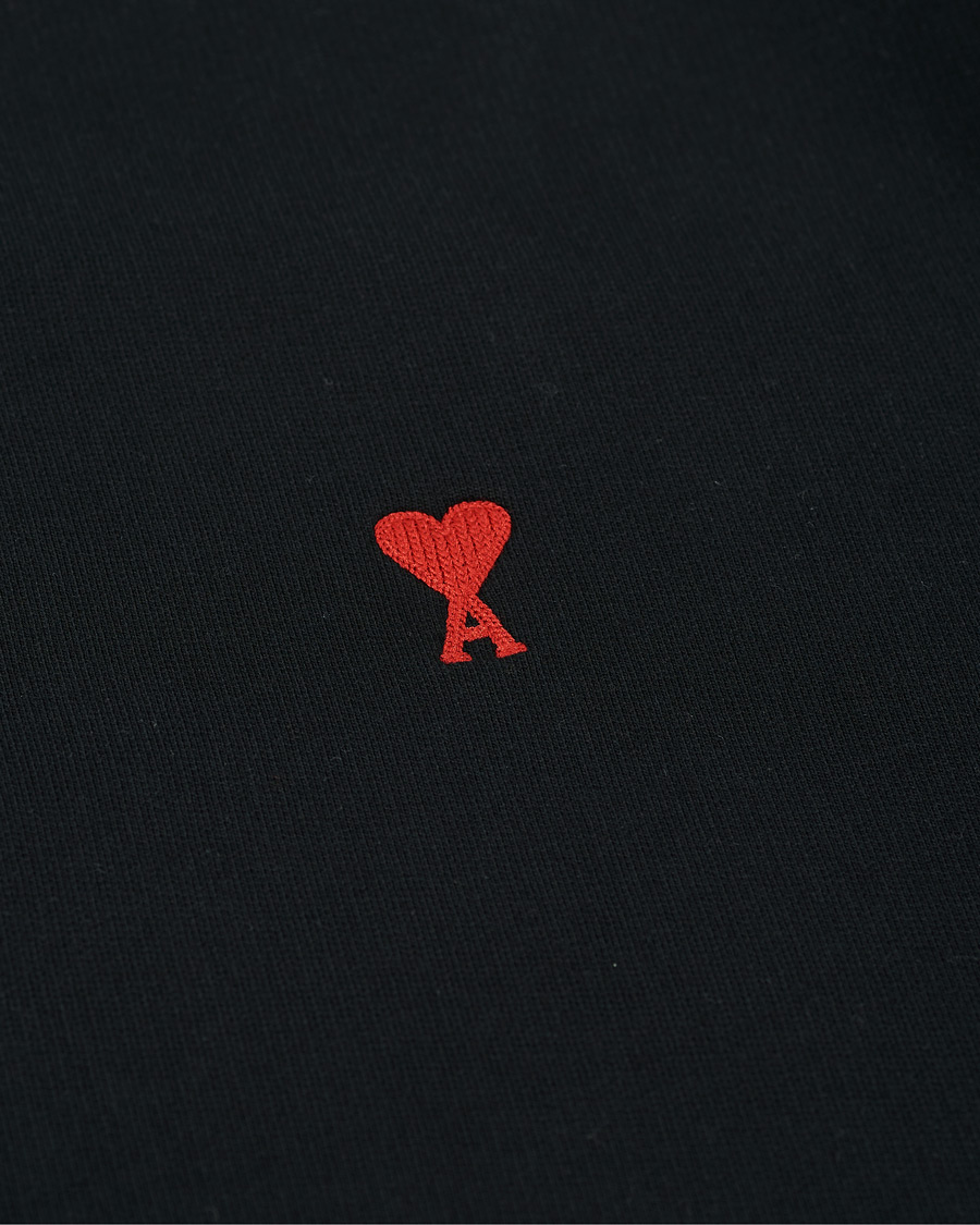 Men | Sweaters & Knitwear | AMI | Heart Logo Sweatshirt Black