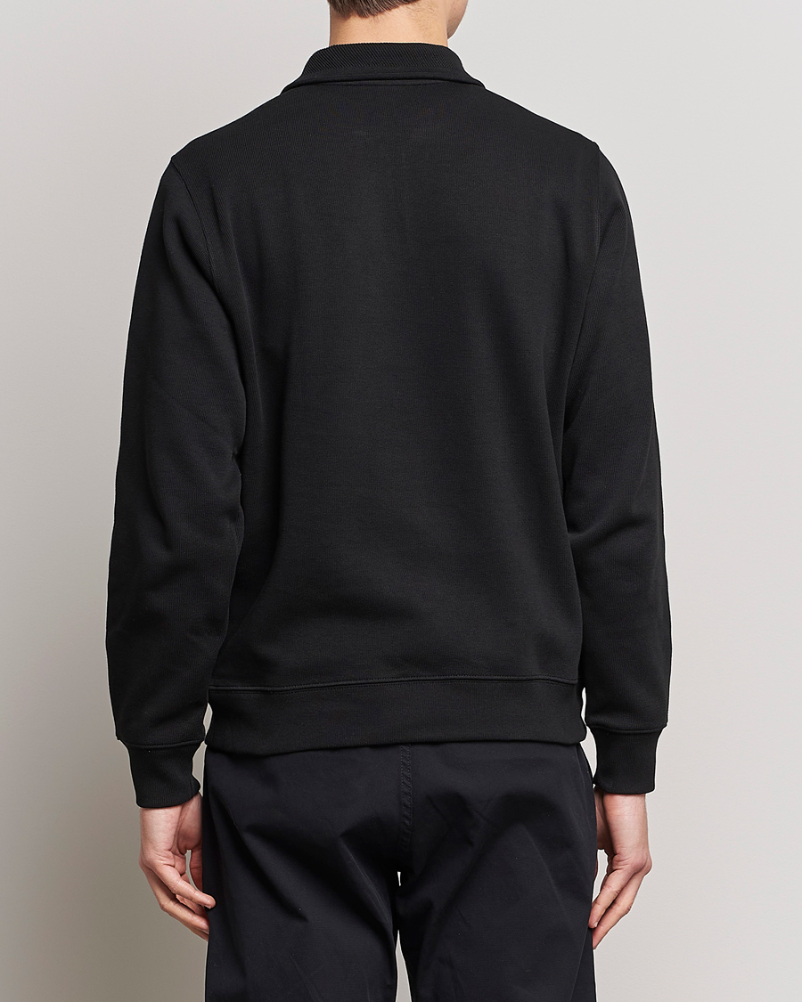 Men | Sweaters & Knitwear | Lacoste | Rib Interlock Half Zip Black