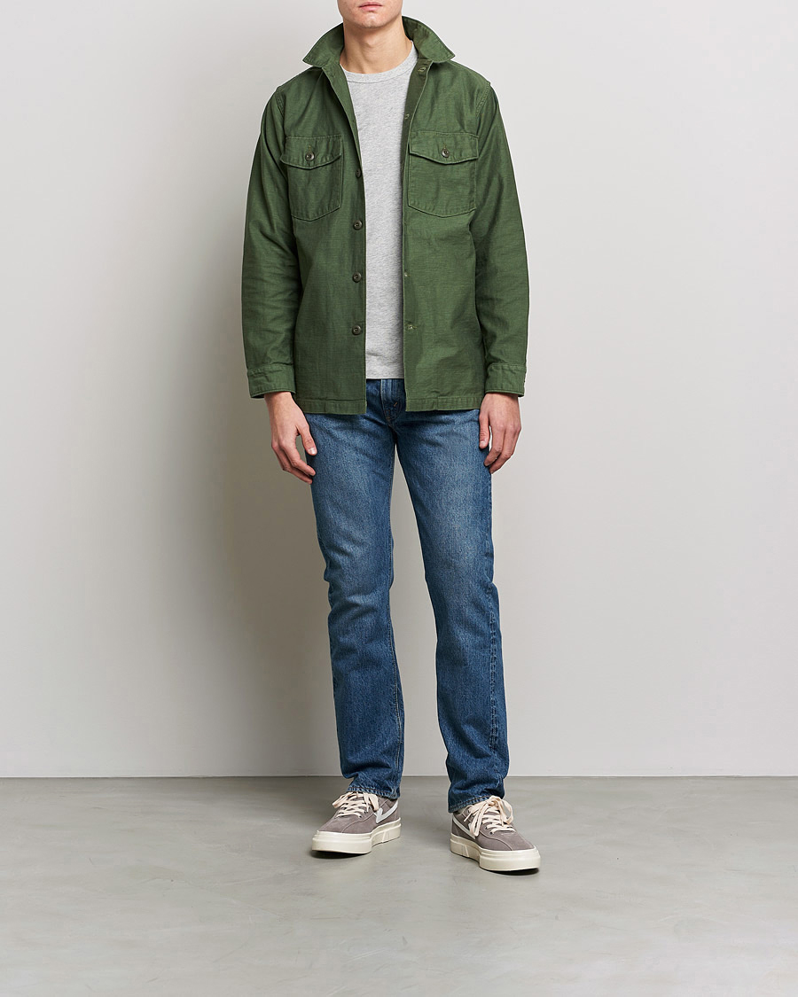 Men | Trousers | orSlow | Tapered Fit 107 Selvedge Jeans 2 Year Wash