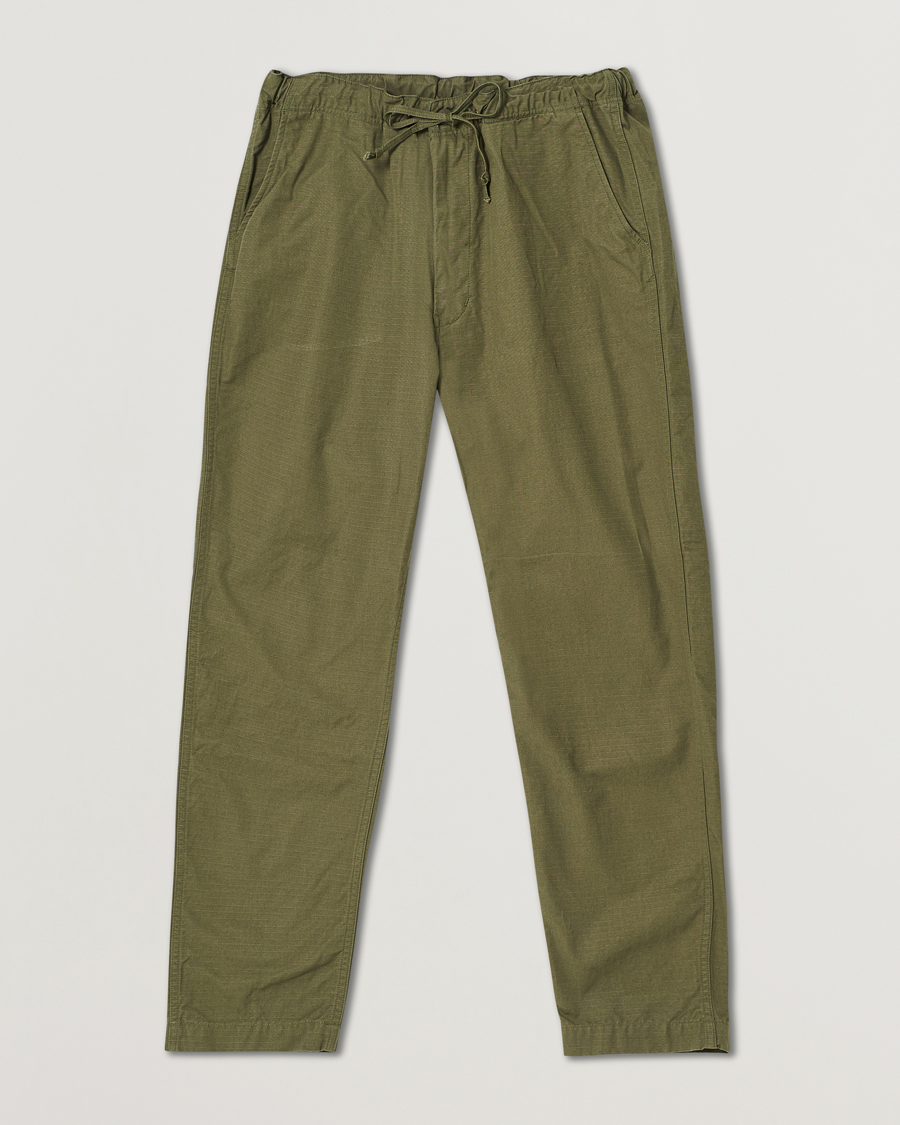 Men | Trousers | orSlow | New Yorker Pants Army Green