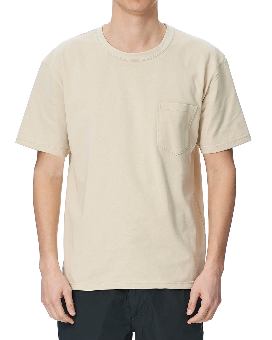 Men | T-Shirts | orSlow | Military Pocket Tee Beige