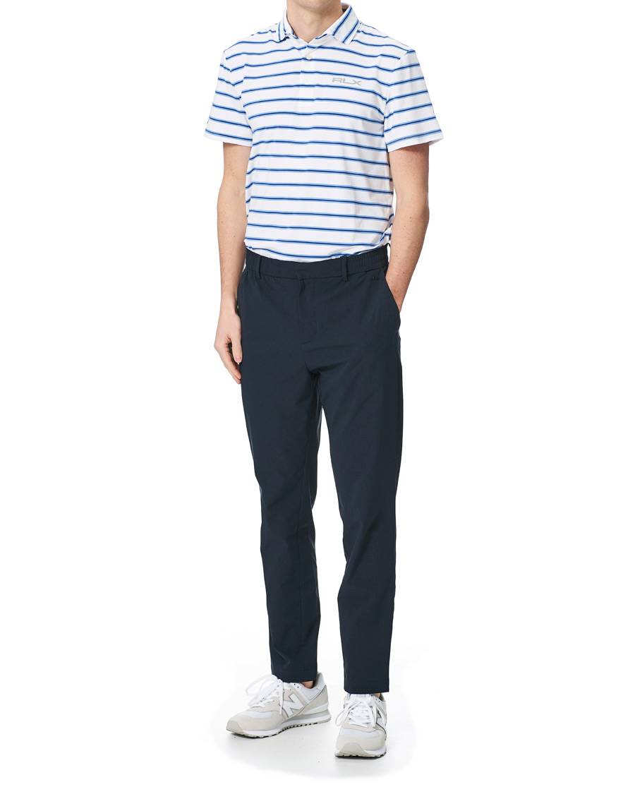 Men | Polo Shirts | RLX Ralph Lauren | Airflow Stripe Polo Pure White/Blue