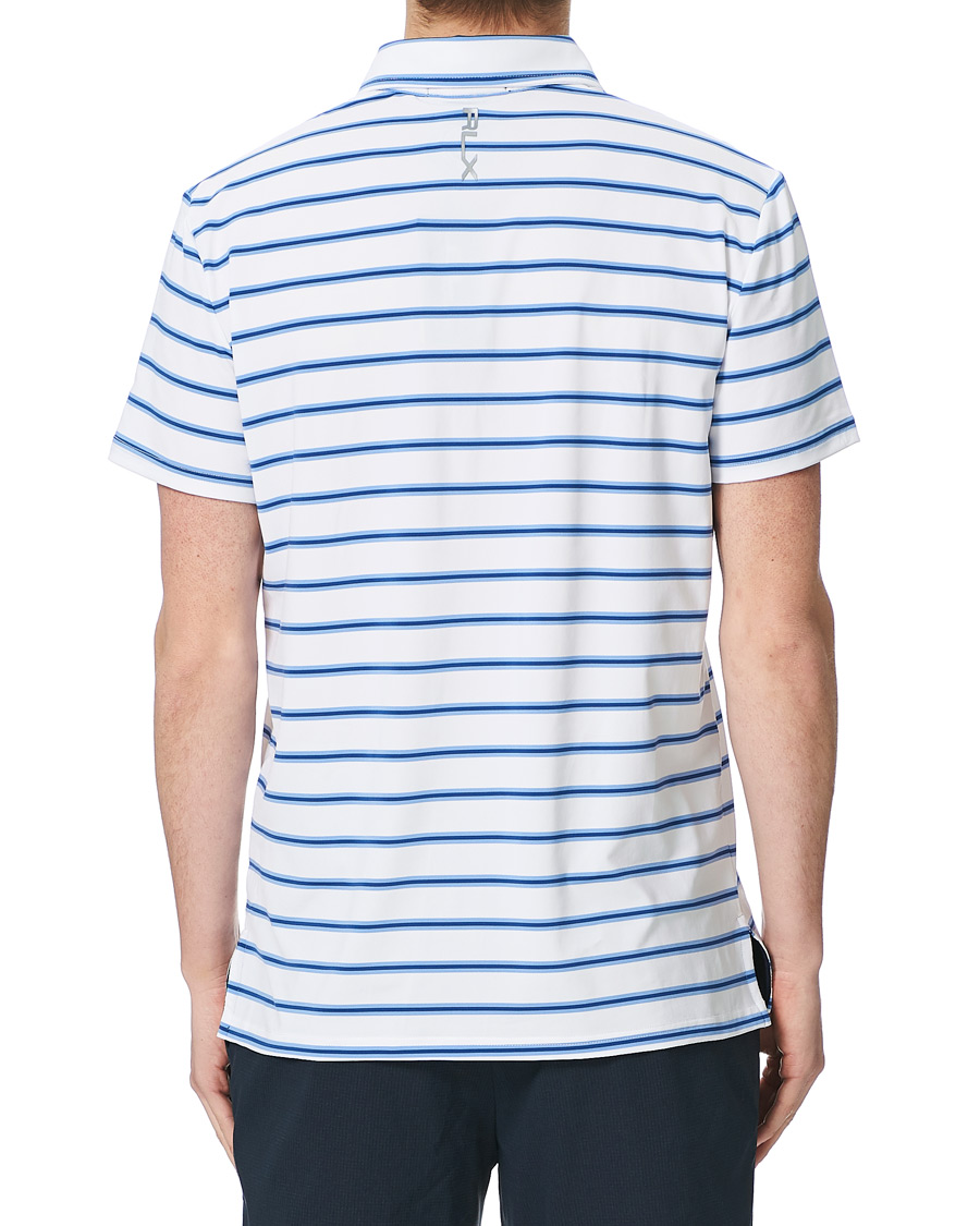 Men | Polo Shirts | RLX Ralph Lauren | Airflow Stripe Polo Pure White/Blue