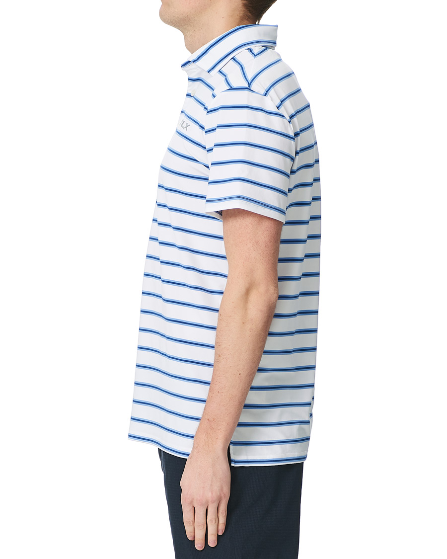 Men | Polo Shirts | RLX Ralph Lauren | Airflow Stripe Polo Pure White/Blue