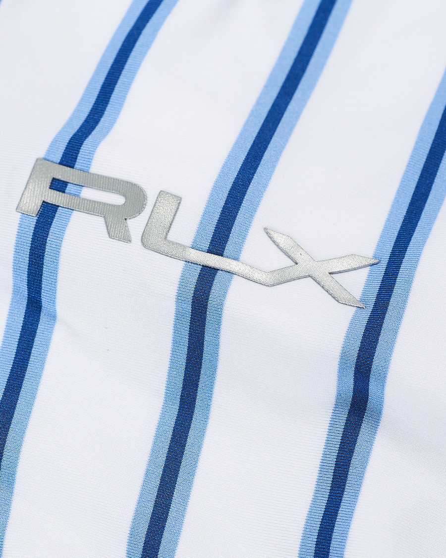 Men | Polo Shirts | RLX Ralph Lauren | Airflow Stripe Polo Pure White/Blue