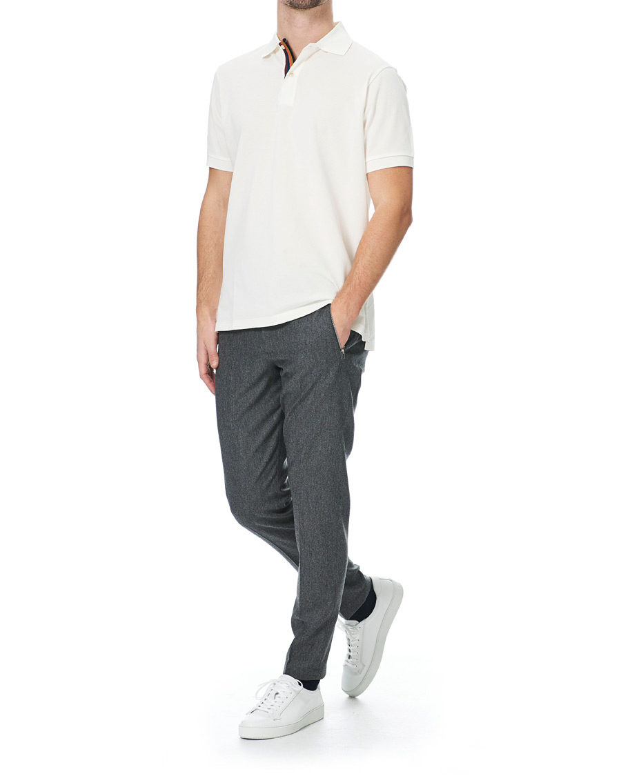 Men | Polo Shirts | Paul Smith | Placket Stripe Polo White