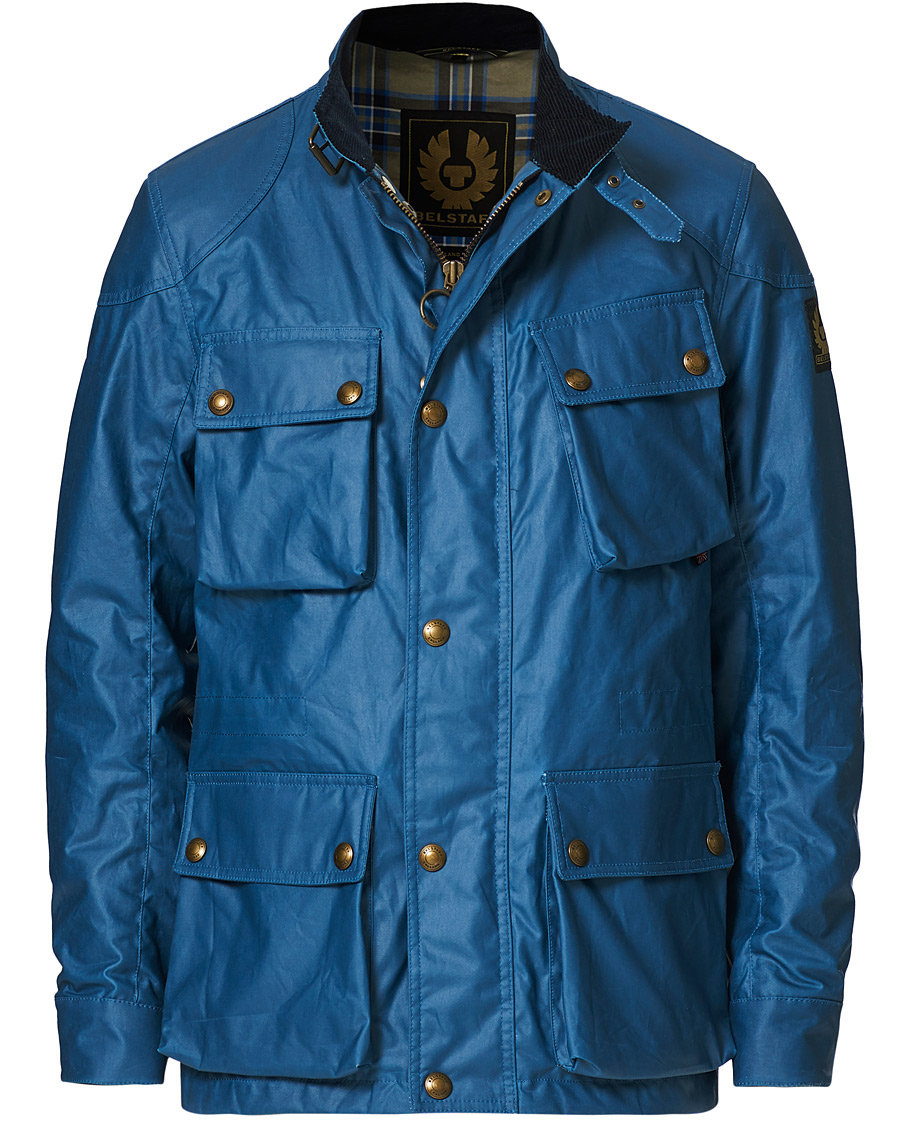 Men | Coats & Jackets | Belstaff | Fieldmaster Waxed Jacket Airforce Blue