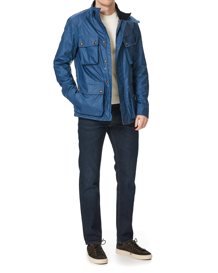 Men | Coats & Jackets | Belstaff | Fieldmaster Waxed Jacket Airforce Blue