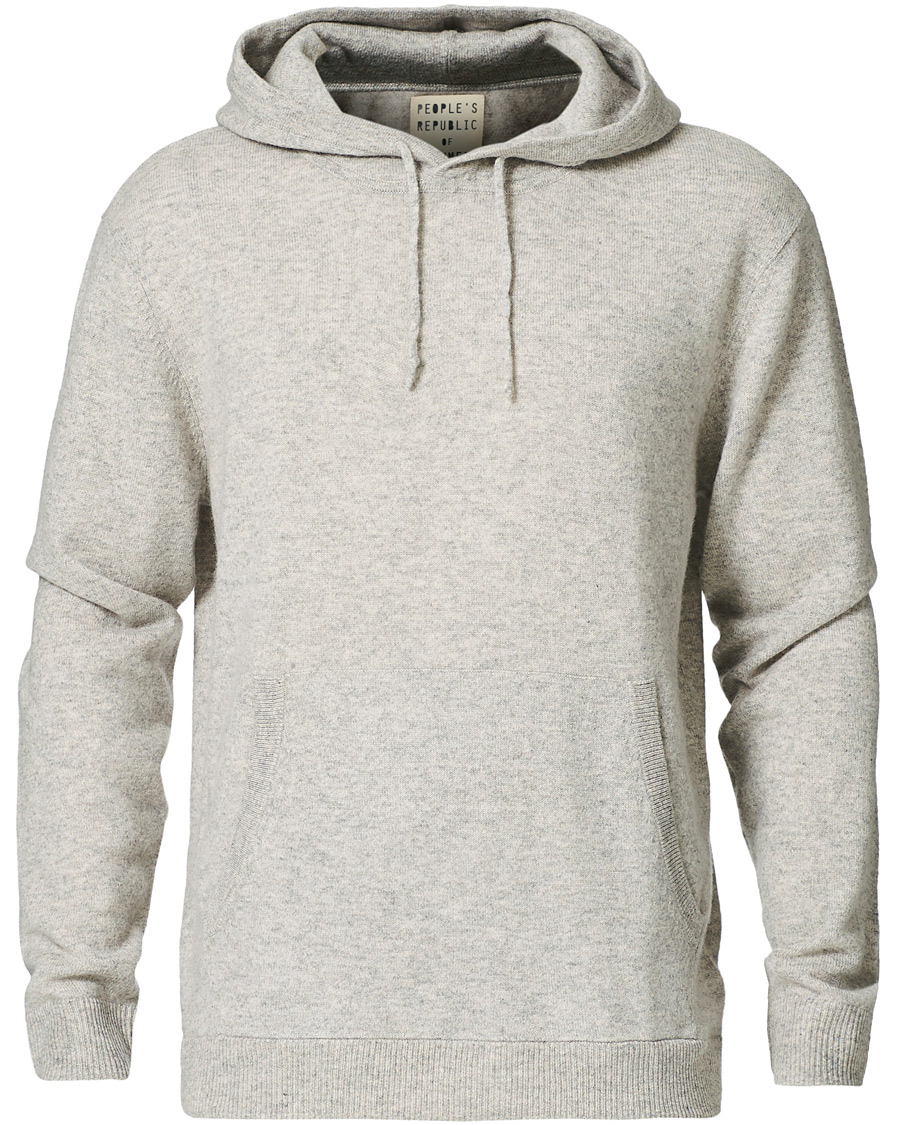 Men | Sweaters & Knitwear | People's Republic of Cashmere | Cashmere Hoodie Ash Grey