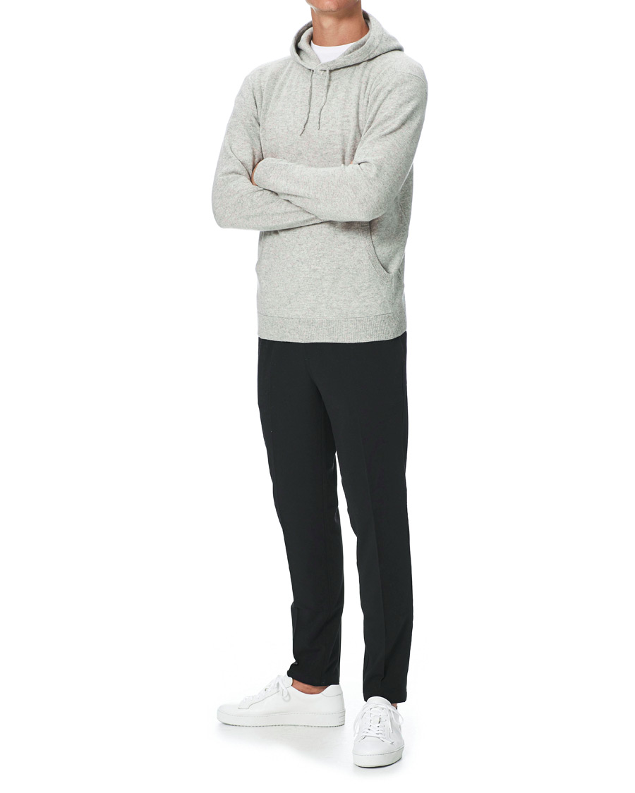 Men | Sweaters & Knitwear | People's Republic of Cashmere | Cashmere Hoodie Ash Grey