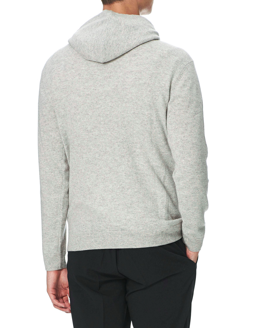 Men | Sweaters & Knitwear | People's Republic of Cashmere | Cashmere Hoodie Ash Grey