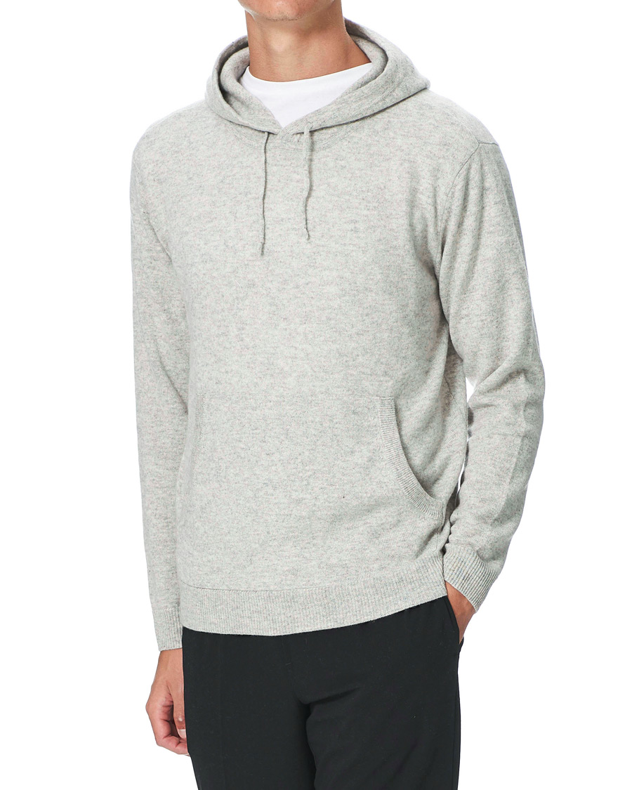 Men | Sweaters & Knitwear | People's Republic of Cashmere | Cashmere Hoodie Ash Grey