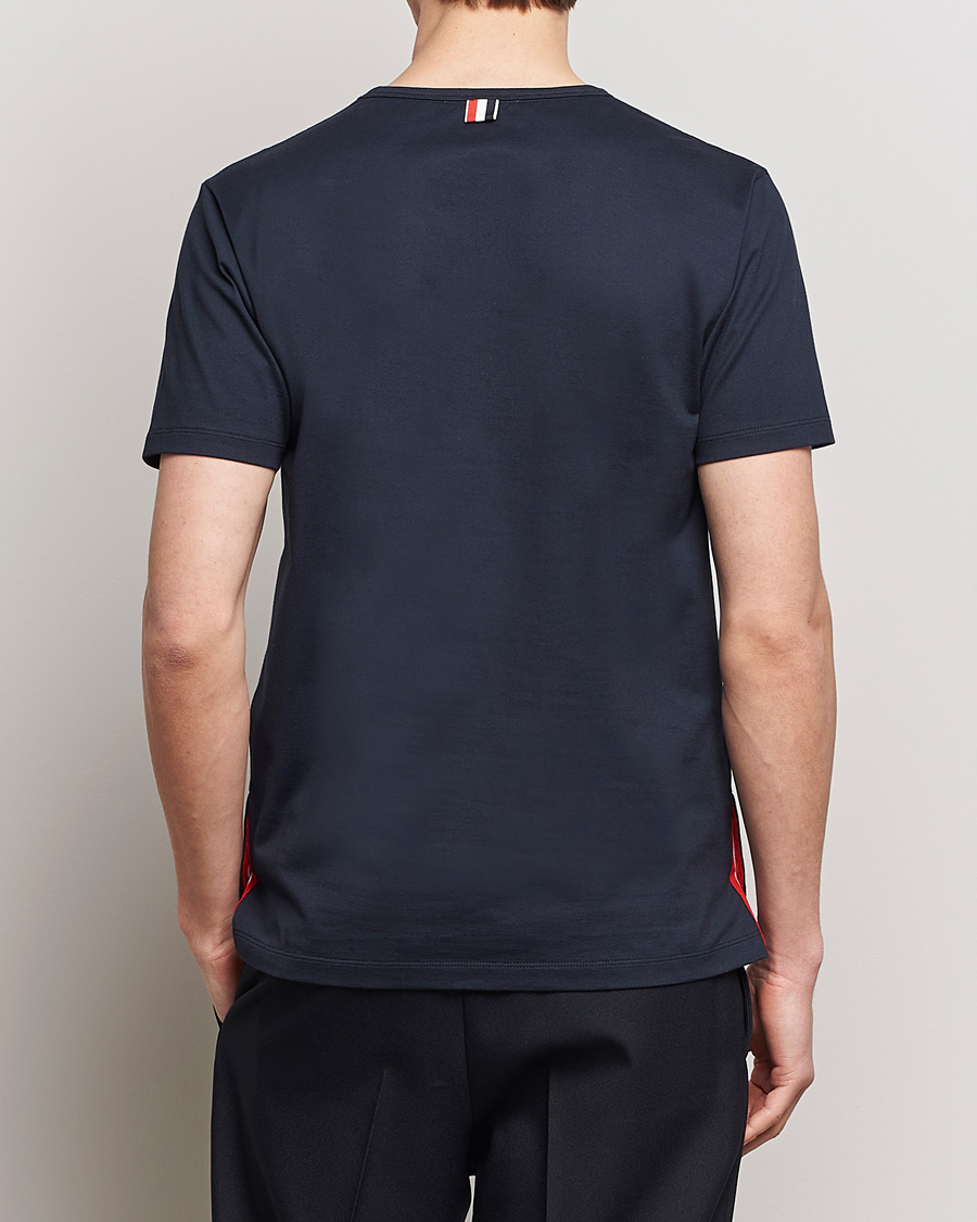 Men | T-Shirts | Thom Browne | Short Sleeve Pocket T-Shirt Navy