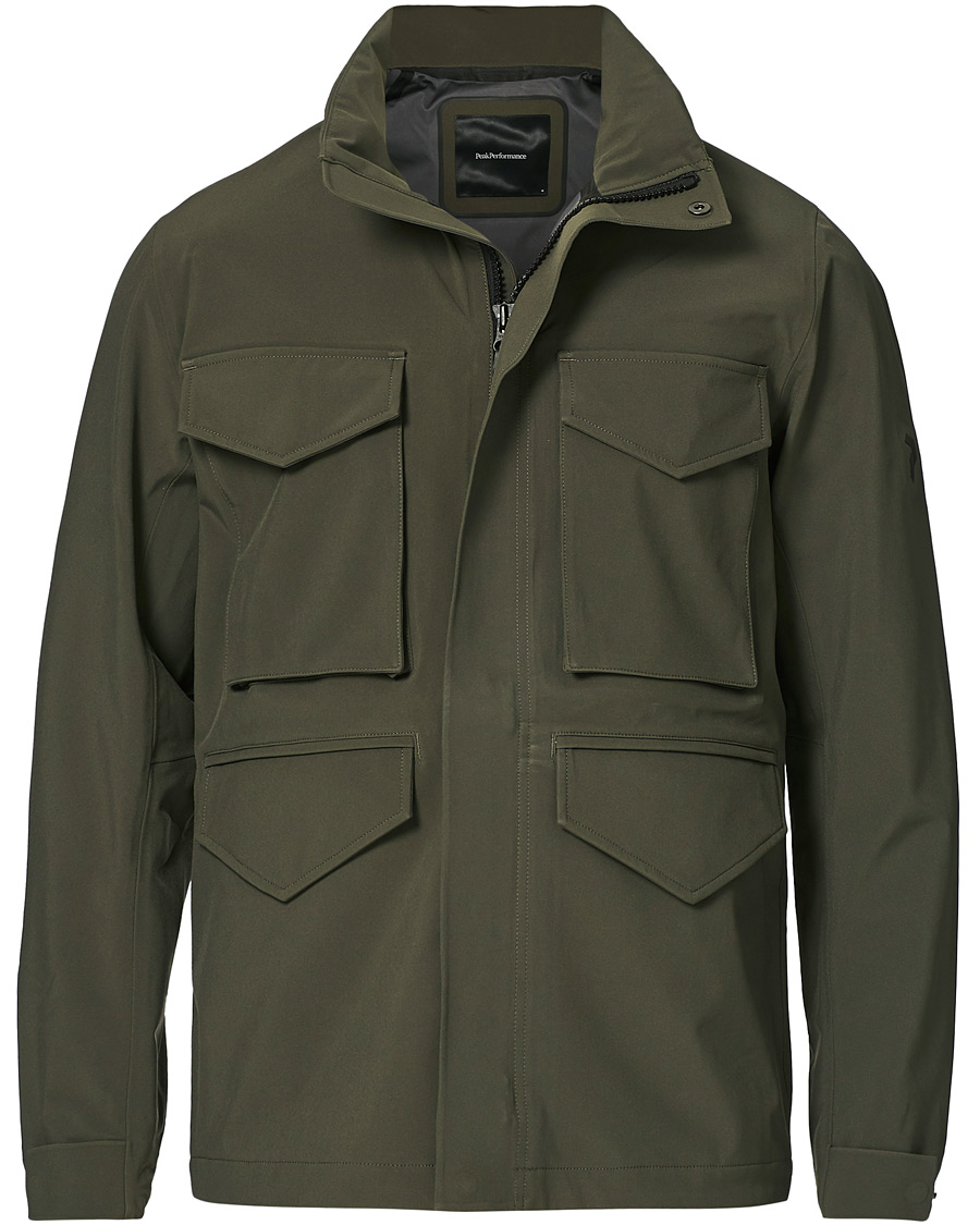 Men | Coats & Jackets | Peak Performance | Softshell Field Jacket Black Olive