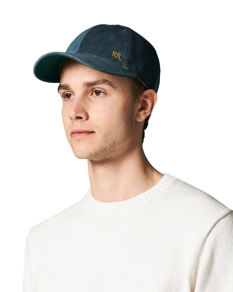 Men | RRL Rough Out Ball Cap Indigo Suede | RRL | Rough Out Ball Cap Indigo Suede