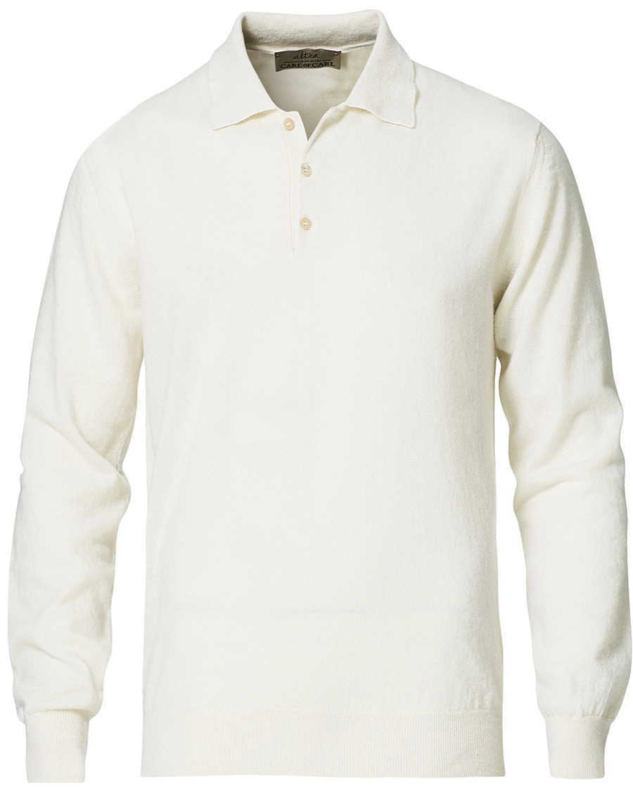 Men | Sweaters & Knitwear | Altea | Todd & Duncan Cashmere Polo Ice White