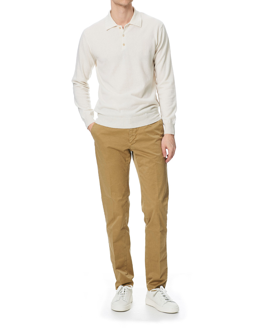 Men | Sweaters & Knitwear | Altea | Todd & Duncan Cashmere Polo Ice White
