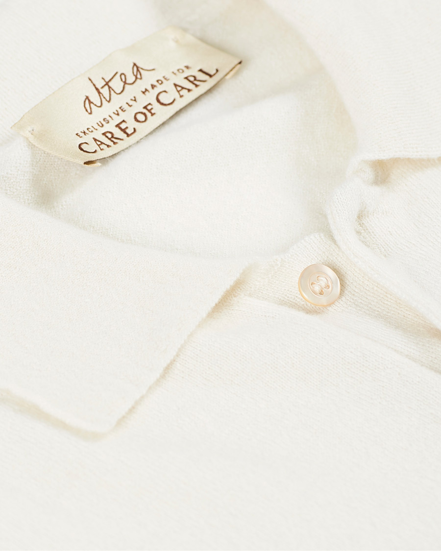 Men | Sweaters & Knitwear | Altea | Todd & Duncan Cashmere Polo Ice White