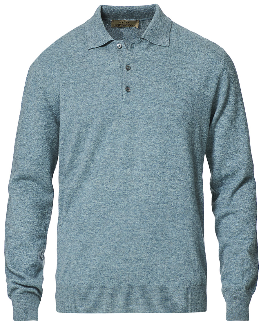 Men | Sweaters & Knitwear | Altea | Todd & Duncan Cashmere Polo Oribe Green