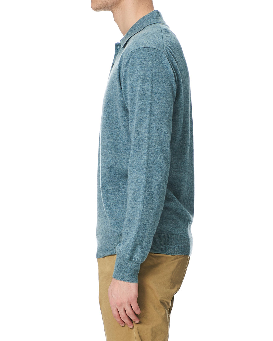 Men | Sweaters & Knitwear | Altea | Todd & Duncan Cashmere Polo Oribe Green
