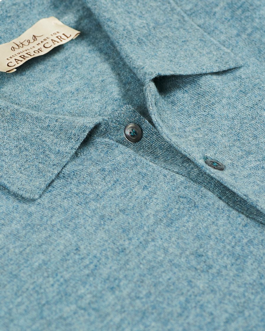 Men | Sweaters & Knitwear | Altea | Todd & Duncan Cashmere Polo Oribe Green