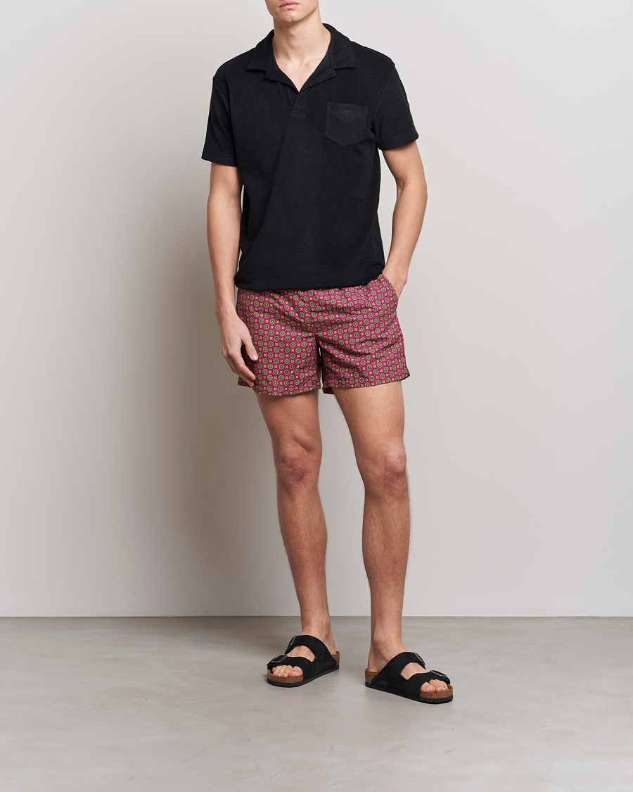 Men | Swimwear | Ripa Ripa | Nicola Radano Colab Printed Swimshorts Bordeaux
