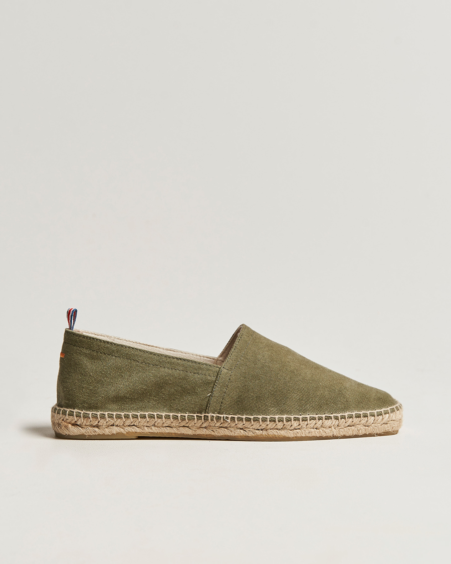 Men | Espadrilles | Castañer | Pablo Washed Canvas Espadrilles Olive