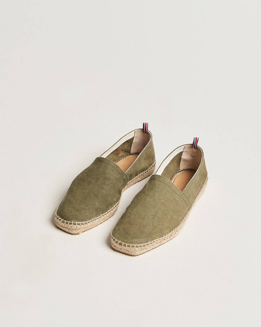 Men | Espadrilles | Castañer | Pablo Washed Canvas Espadrilles Olive