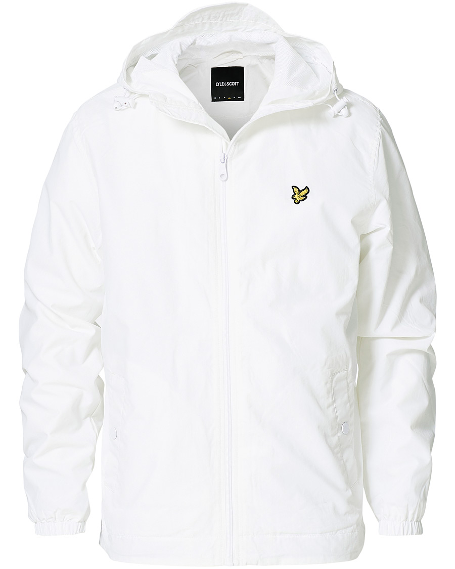 Men | Coats & Jackets | Lyle & Scott | Zip Through Hooded Jacket White