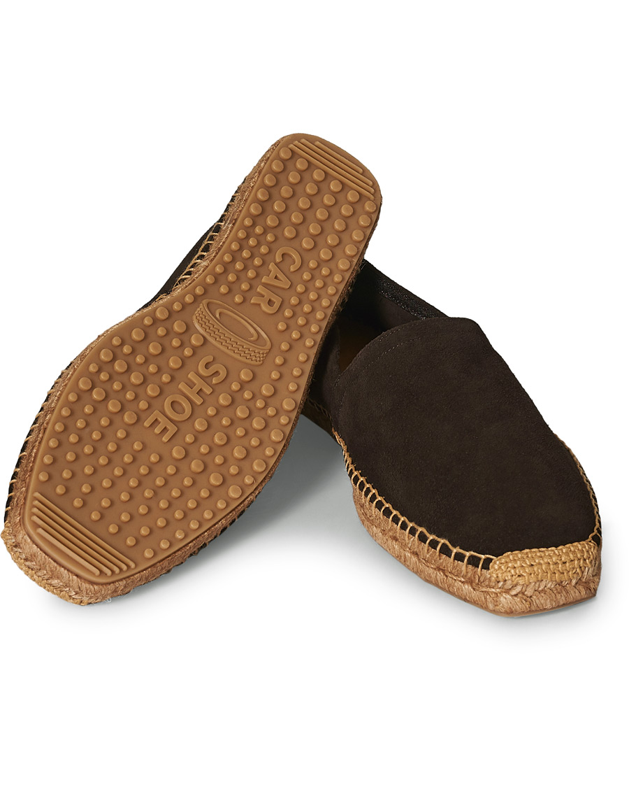 Men | Car Shoe Flex Sole Espadrillas Dark Brown Suede | Car Shoe | Flex Sole Espadrillas Dark Brown Suede
