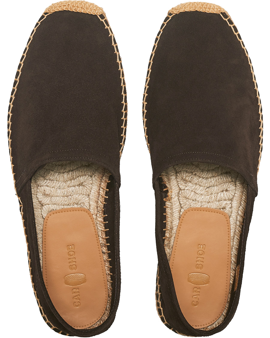 Men | Car Shoe Flex Sole Espadrillas Dark Brown Suede | Car Shoe | Flex Sole Espadrillas Dark Brown Suede