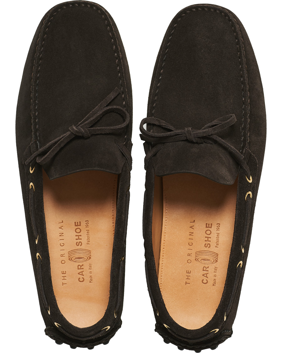 Men | Car Shoe Driver Moccasin Dark Brown Suede | Car Shoe | Driver Moccasin Dark Brown Suede