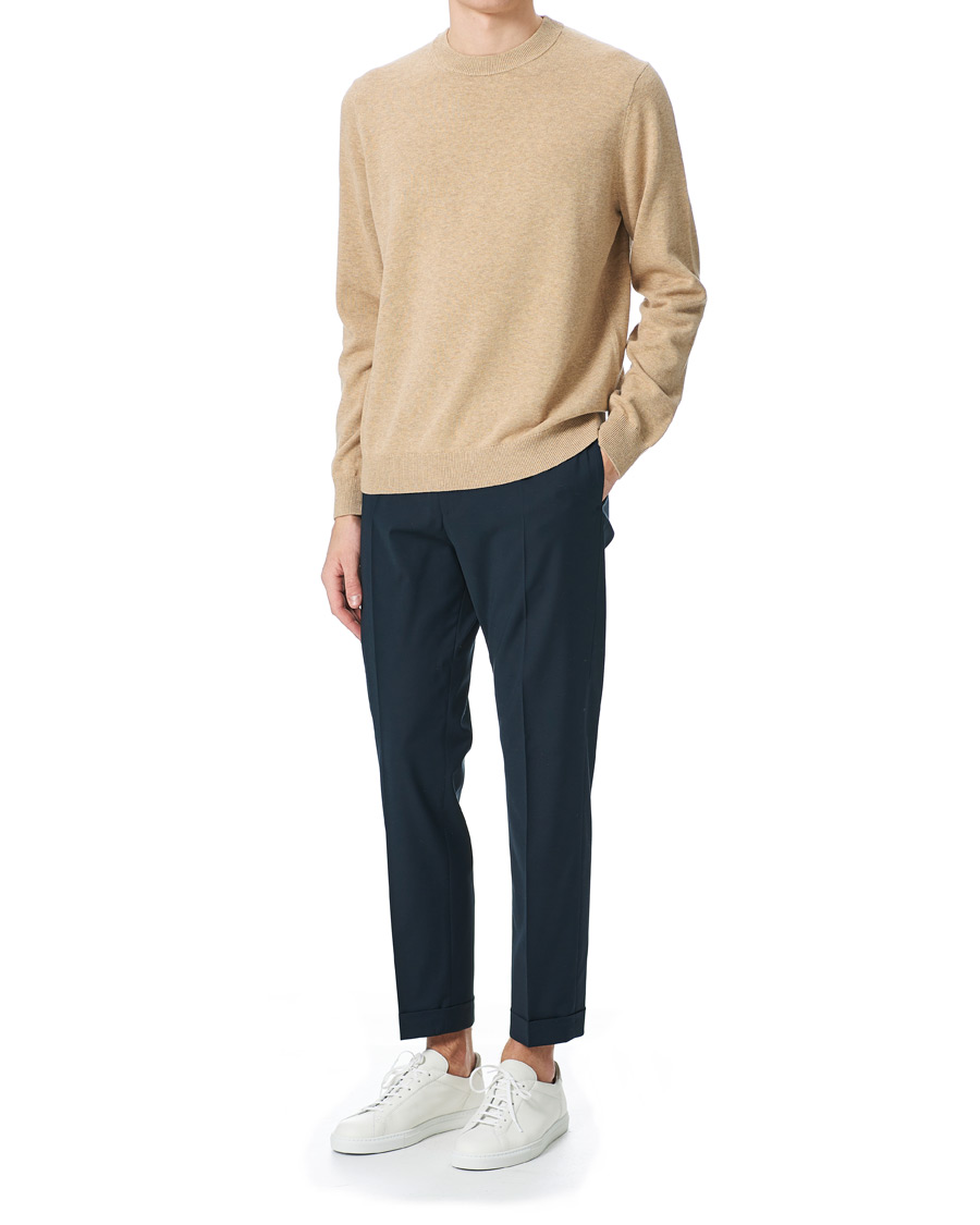 Men | Sweaters & Knitwear | Samsøe Samsøe | Samsøe & Samsøe Thijs Cotton/Cashmere Crew Neck Humus