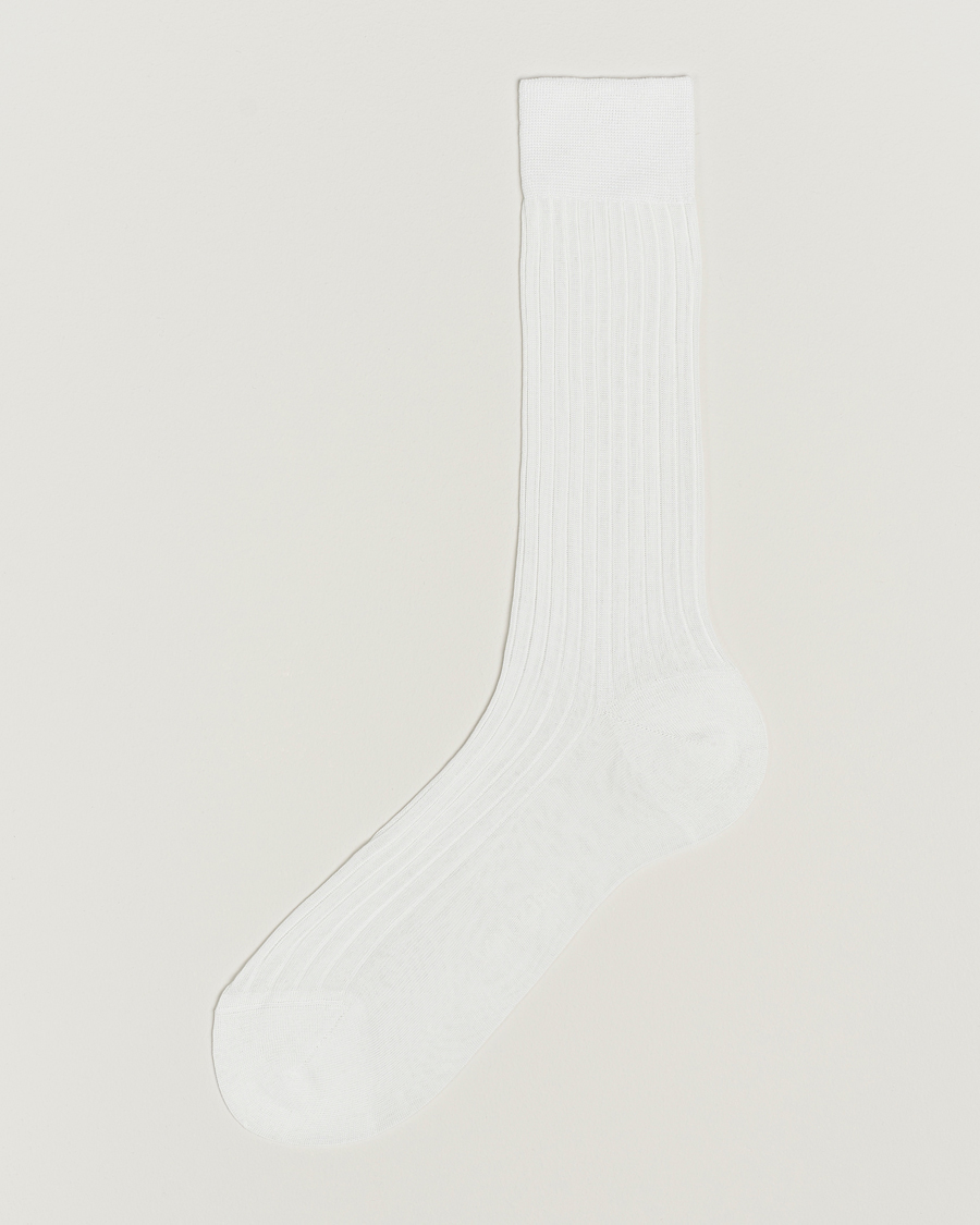 Men | Underwear & Socks | Bresciani | Cotton Ribbed Short Socks White