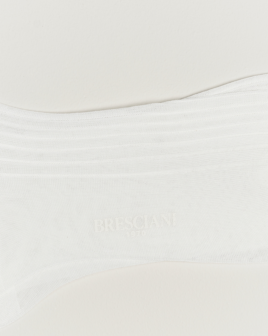 Men | Underwear & Socks | Bresciani | Cotton Ribbed Short Socks White