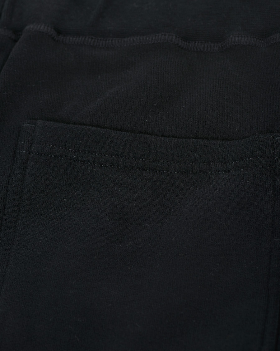 Men | Trousers | Sunspel | Cotton Loopback Track Pants Black