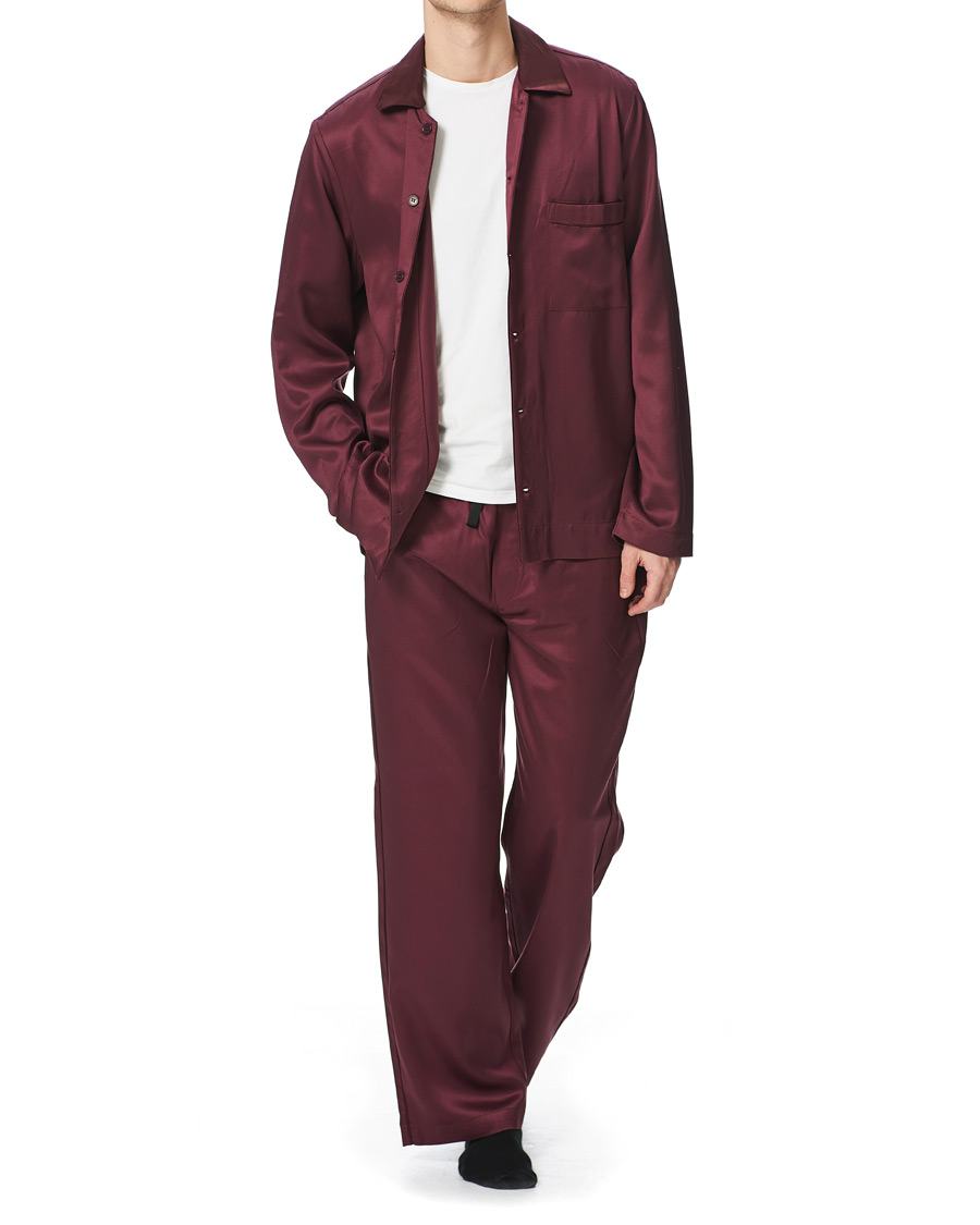 Men | Pyjamas & Robes | CDLP | Home Suit Long Sleeve Top Burgundy
