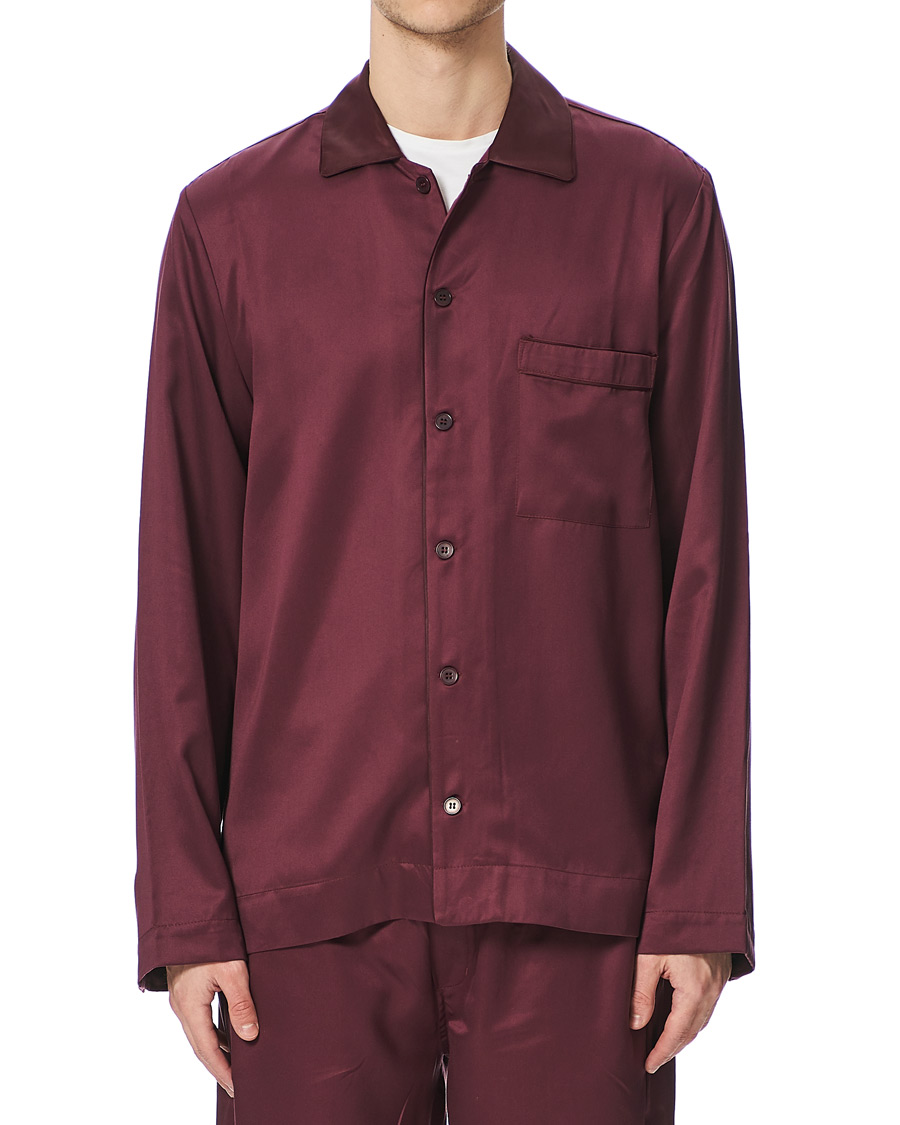 Men | Pyjamas & Robes | CDLP | Home Suit Long Sleeve Top Burgundy