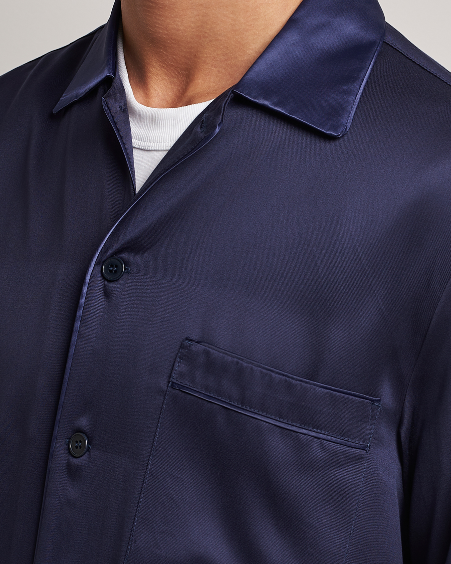 Men | Pyjamas & Robes | CDLP | Home Suit Long Sleeve Top Navy Blue