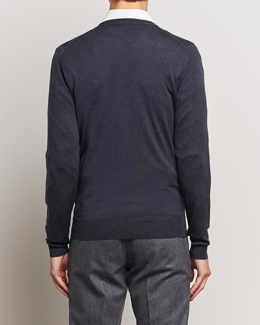 Men | Sweaters & Knitwear | John Smedley | Petworth Extra Fine Merino Cardigan Hepburn Smoke