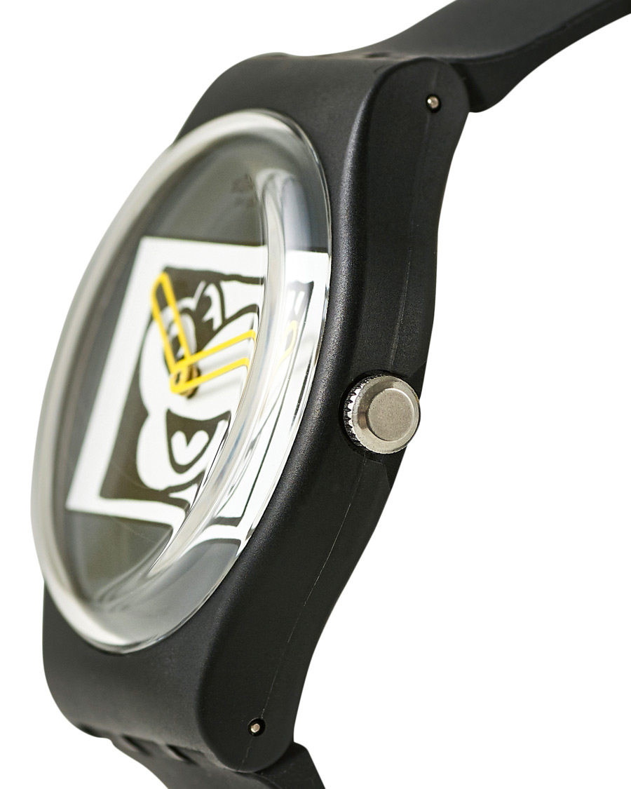Men | Swatch Swatch x Keith Haring Mickey Blanc sur Noir | Swatch | x Keith Haring Mickey Blanc sur Noir