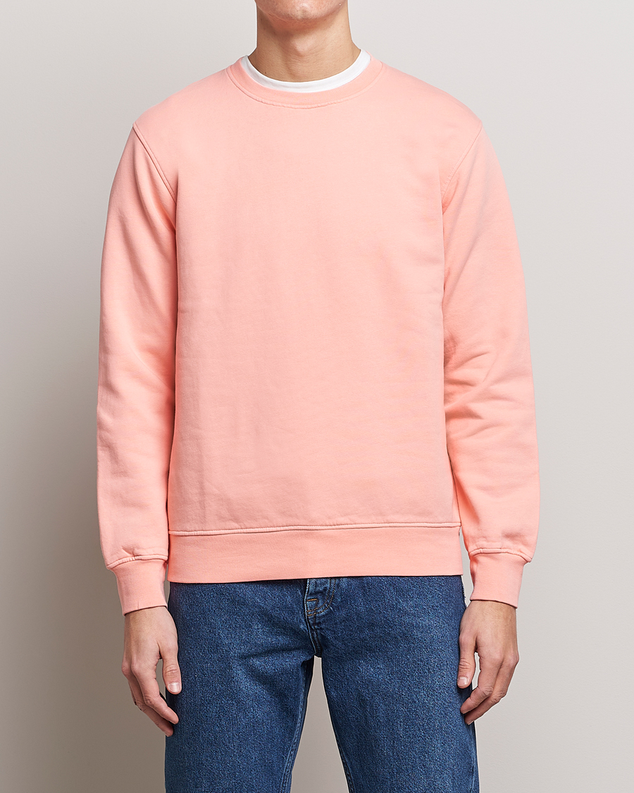 Men | Sweaters & Knitwear | Colorful Standard | Classic Organic Crew Neck Sweat Bright Coral